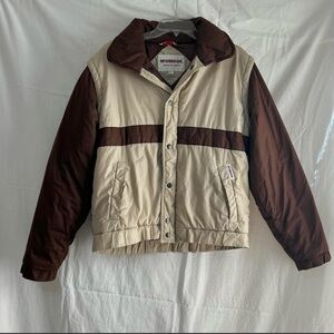 McGregor Beige and Brown Colorblock Puffer Jacket